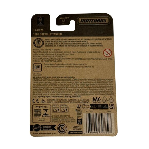 Matchbox 1966 Chevelle Wagon 124/125 – Classic Chevy New on Card - Picture 5 of 5